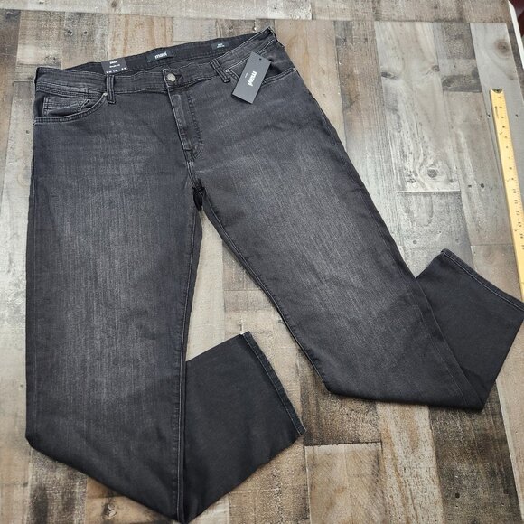 Mens Mavi Zach Straight Leg size 42x34 Mid Rise Black Denim Jeans - Picture 3 of 11